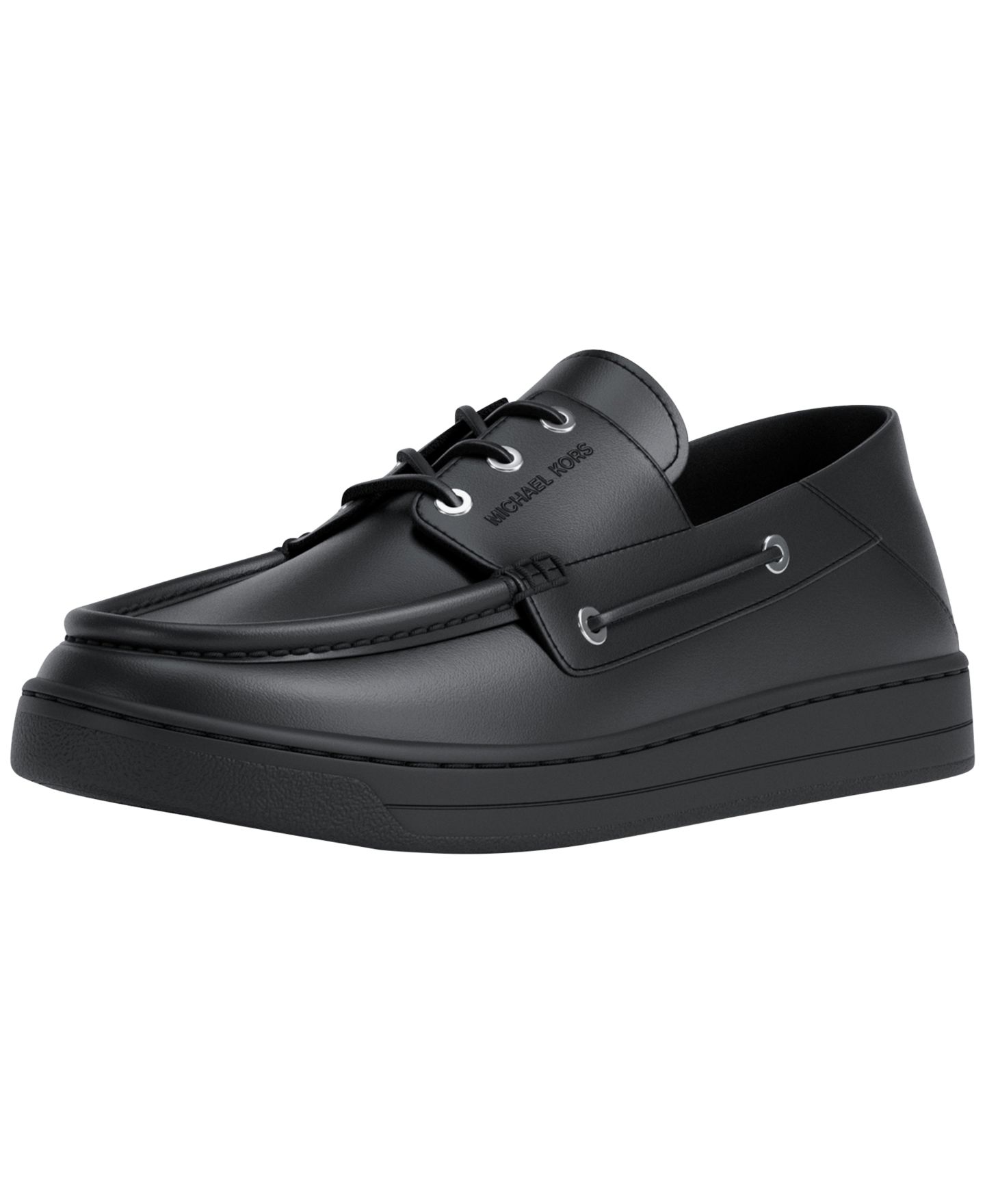 Мужские туфли Michael Kors Aiden Slip-On Boat, цвет: Чёрный — фото 7