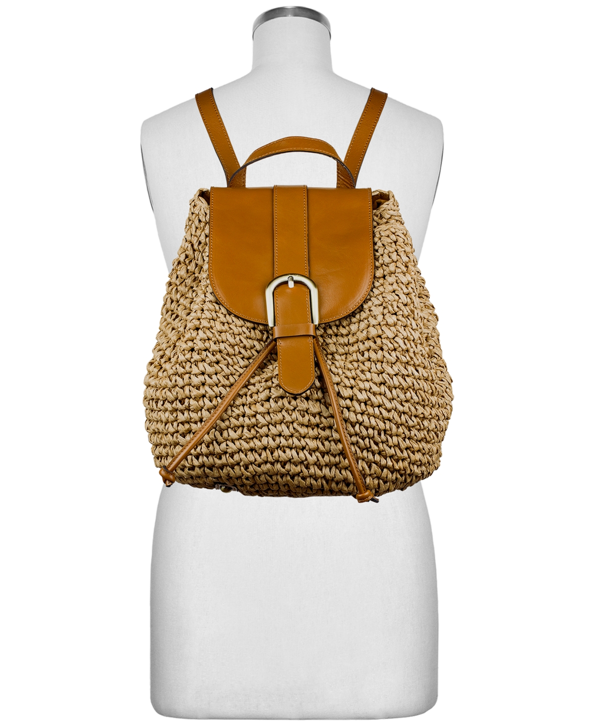 Patricia Nash Berenice Straw Small Backpack