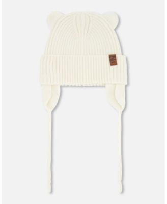 Baby Unisex Baby Knit Hat Off White - Baby