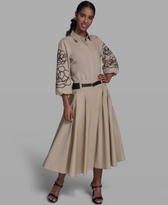 Women's Floral Detailed Collared Blouse