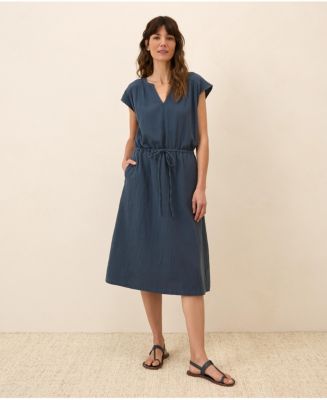 gauze tiered midi dress Lightweight Gauze Tiered Midi Dress L / Old Lavender