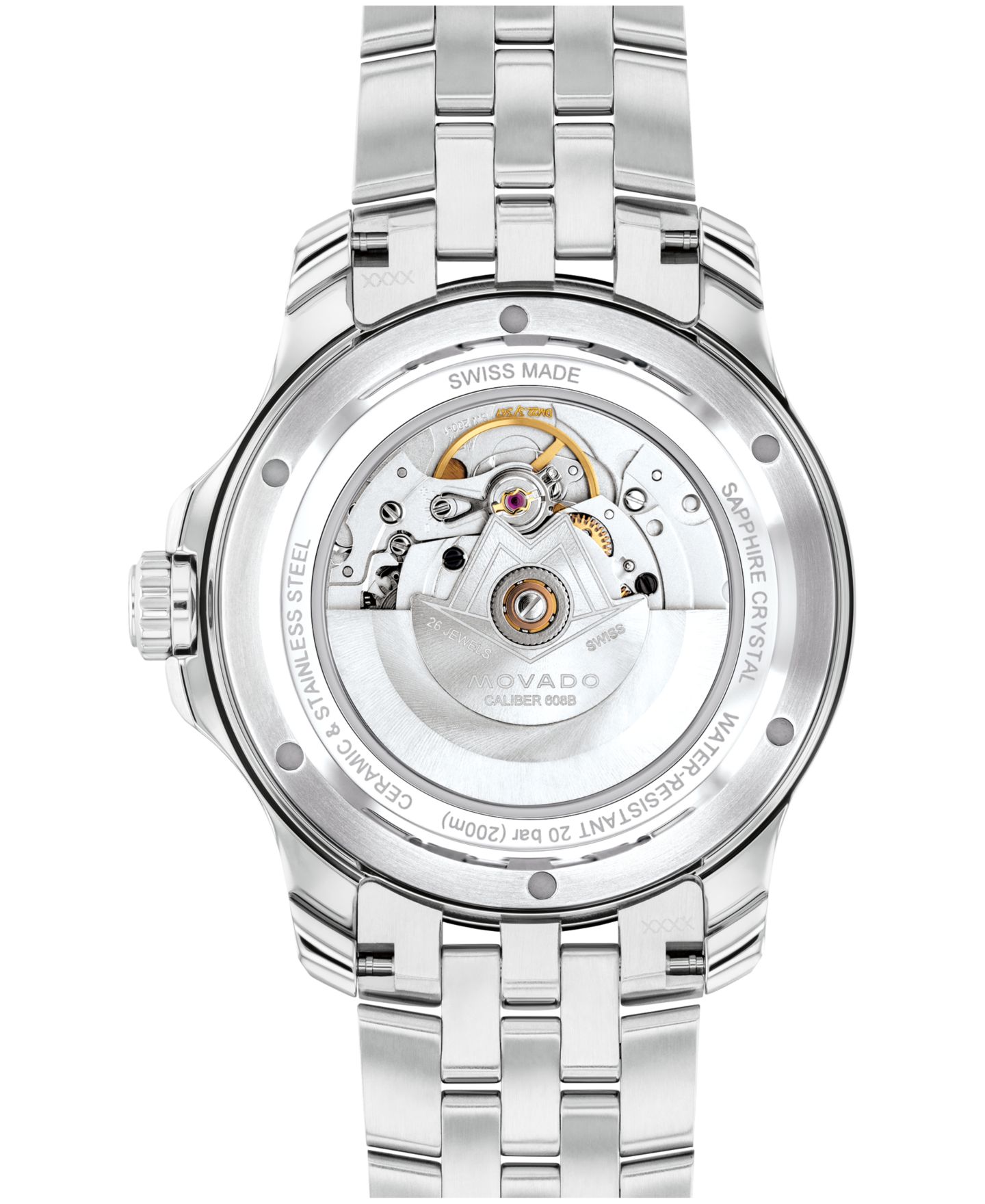 Мужские часы Movado Series 800 Swiss Automatic из нержавеющей стали, 40 мм — фото 3