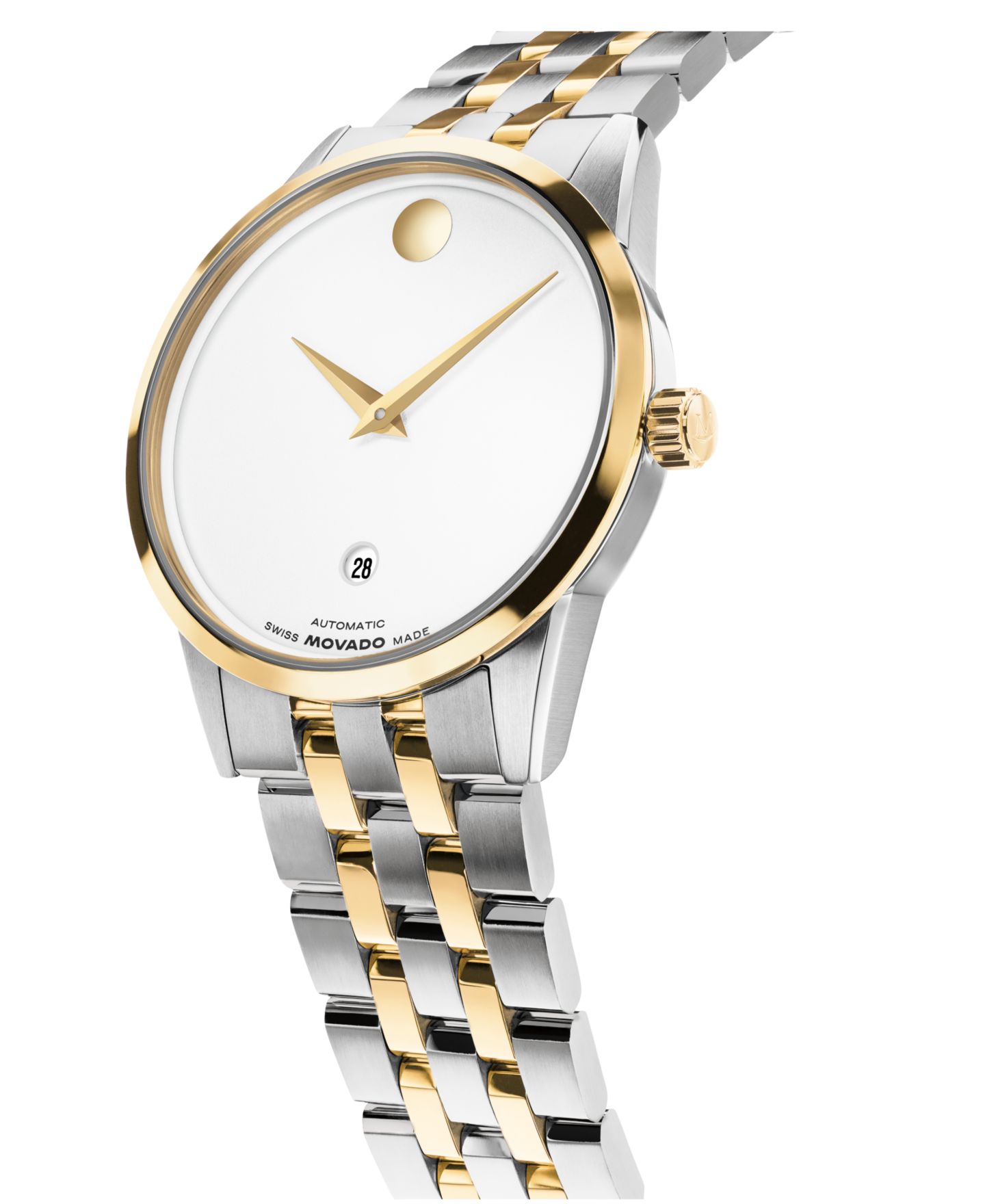 Мужские часы Movado Museum Classic Swiss Automatic Stainless Steel Light Yellow Pvd Steel Watch, 40mm — фото 2