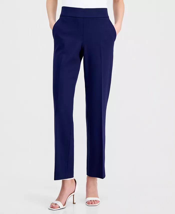 Women's Compression Mid-Rise Pull-On Slash-Pocket Pants - thumbnail 3