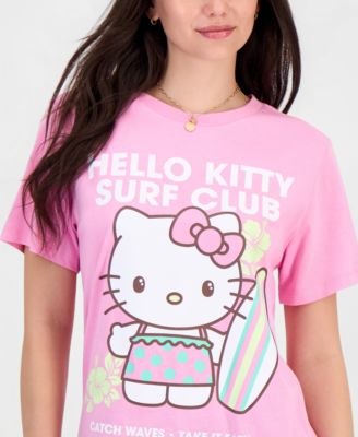 Juniors' Hello Kitty Surf Graphic T-Shirt 