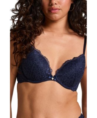 Hunkemoller Women's Marine Padded Underwired Push-Up Bra