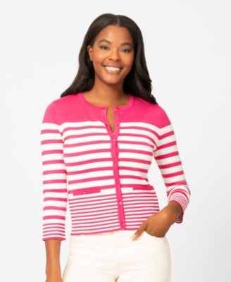 Women's Mix Stripe Cardigan Top