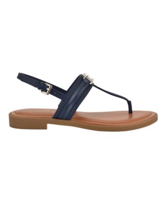 Women's Cruman Ornamented T-Strap Flat Sandals