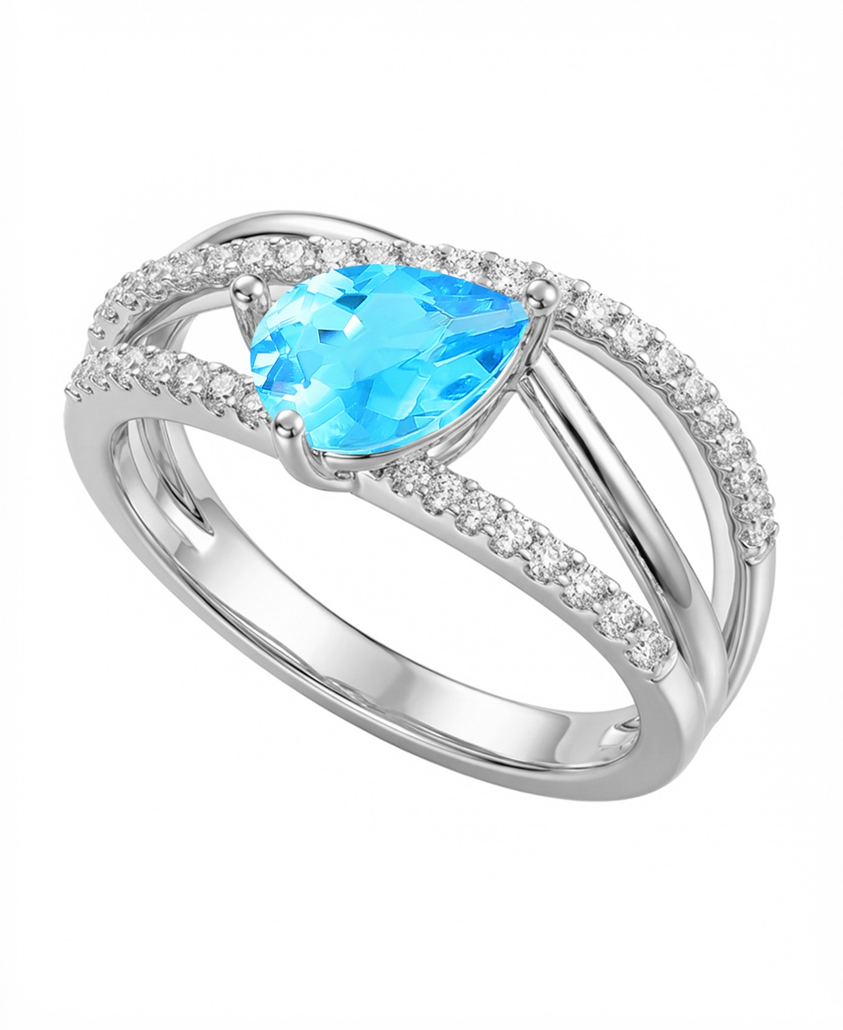 Macy's Amethyst (1-1/10 ct. t.w.) & Lab-Grown White Sapphire (1/3 Ring 14k Gold Over Sterling Silver (Also Available Multi-Stones)