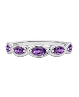 Amethyst (1/3 ct. t.w.) Ring in Sterling Silver (Also Available in Multi-Stones)