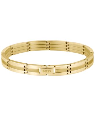 Men Brooks Ionic Plated Thin Gold Steel Bracelet