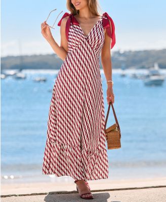 Women's Wild Day Abstract Maxi Beach Dress