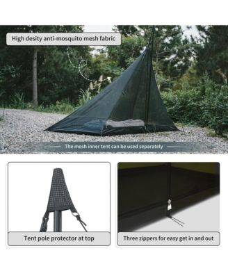 4 Season Hot Tent with Stove Jack, Windproof Waterproof Cold Weather Winter Tents for Camping