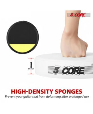 Guitar Stool 3.15" Padded Chair Foldable Heavy Duty Music Seat Built in Foot Rest Guitar Stand