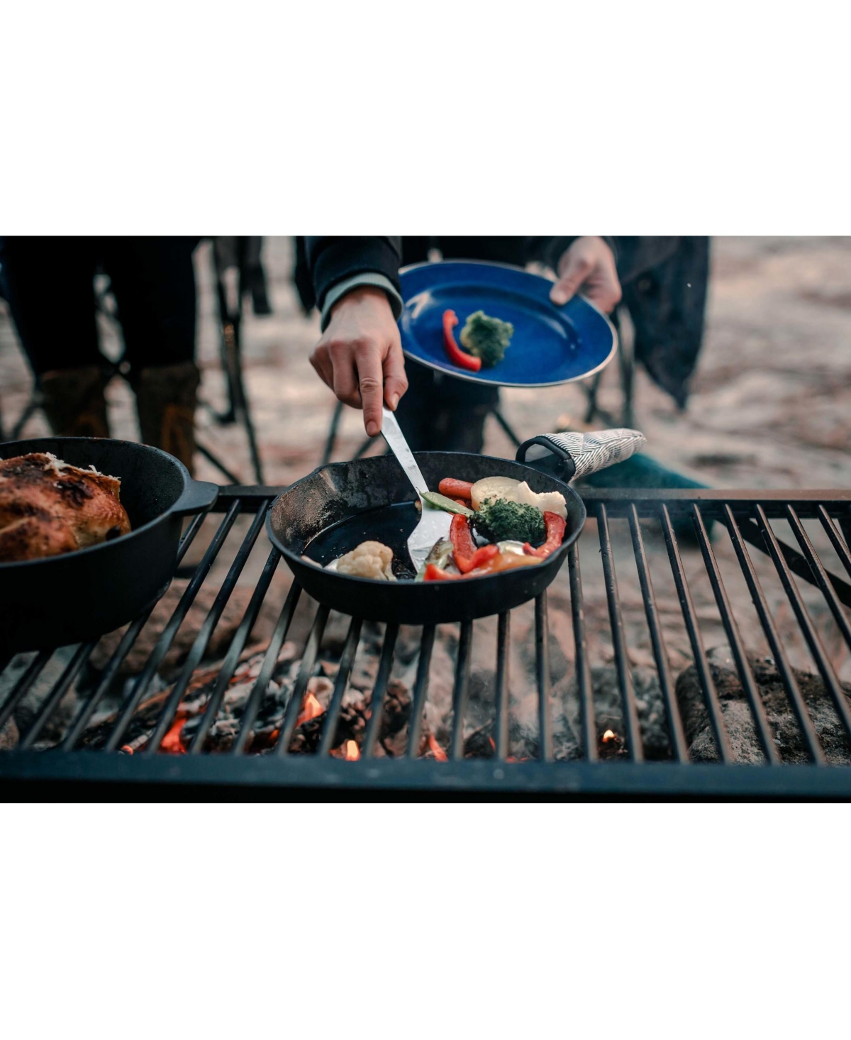 Stansport Pre-Seasoned Cast Iron Skillets - 3 Piece Set