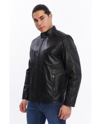 Men's Motorcyle Style Leather Jacket