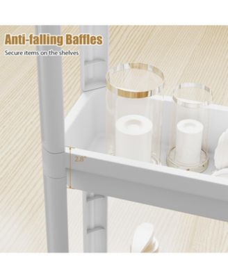 3-Tier Slim Rolling Storage Cart 2-Pack with Wheels, Mobile Bathroom Organizer