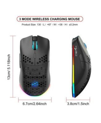 Honeycomb Hollow Wireless Gaming Mouse - Tri-Mode Wireless Mouse