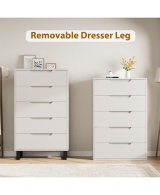 5 Dresser for Bedroom, 50.5" Tall Dresser, Freestanding Horizontal Drawer with Storage, Wooden Closet Chest Storage for Living Room, Hallway