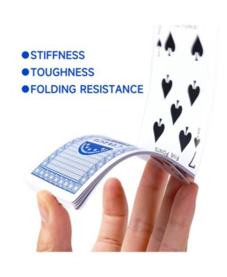 Canasta Cards Game Set - 2 Decks Canasta Cards with Point Values, a Revolving Tray, 50 Score Pads