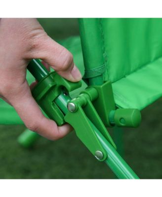 Folding Kids Picnic Table and Chair Set with Adjustable Umbrella