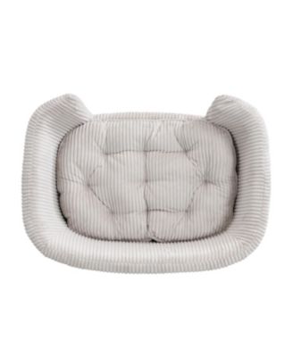 Small Dog Corduroy Sofa Bed - Elevated Frame with Supportive Foam