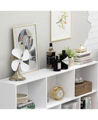 55.1" Wood 8-Shelf Freestanding Bookcase Standard Storage Organizer for Living Room, Office & Study