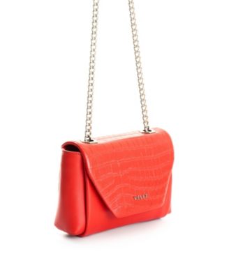 Leather Crossbody Bag with Clasp Closure System