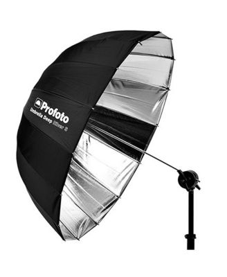 Deep and Parabolic 33" Umbrella, Small, Silver