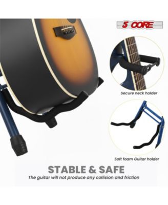 Guitar Stool 3.15" Padded Chair Foldable Heavy Duty Music Seat Built in Foot Rest Guitar Stand