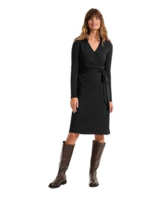 Women's Cotton Modal Collared Wrap Dress