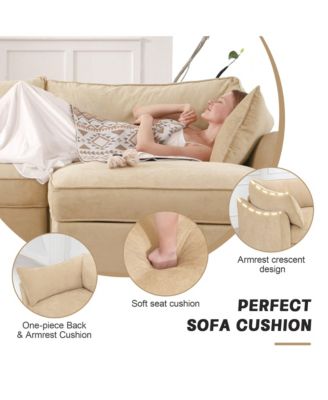 2-Seater Sofa with Pull-Out Storage Drawers Under Each Seat Wraparound Back and Arm Cushions