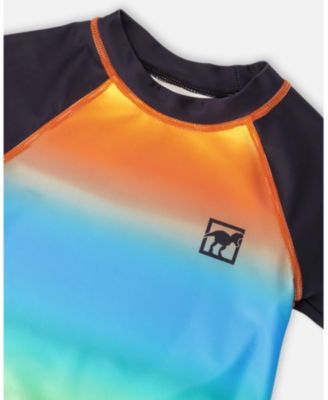 Baby Boys Short Sleeve Rashguard Gradient