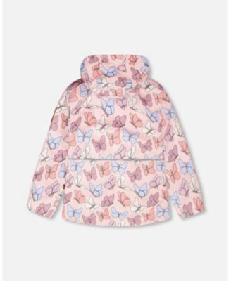 Big Girls 4-16 3 in 1 Mid Season Two Piece Outerwear Set with Butterfly Print