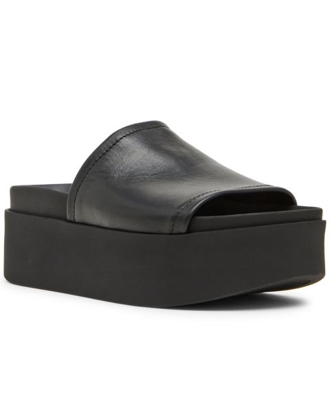 Женские сандалии Steve Madden Arwen Platform Slip-On Slide, цвет: Чёрный