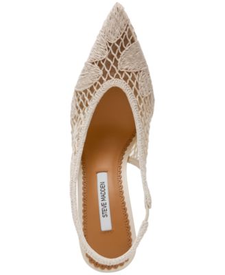 Women's Andromeda-C Crochet Pointed Toe Slingback Pumps