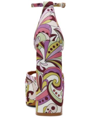 Women's Retro Strappy Block Heel Platform Dress Sandals