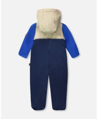 Mid-Season Baby Boys One-Piece Outerwear with Hat