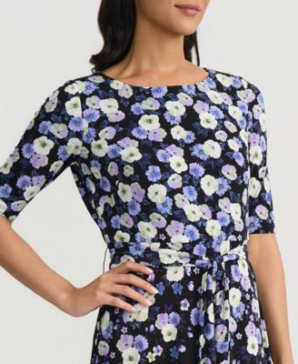 Women's Floral-Print Midi Dress