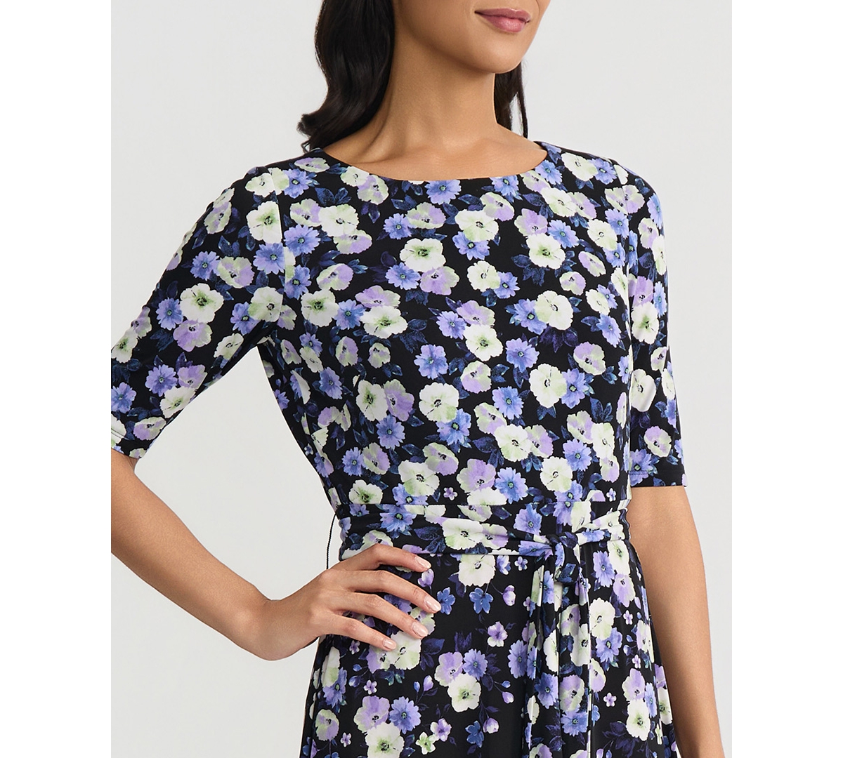 Kasper Women's Floral-Print Midi Dress
