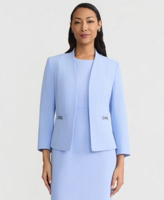 Women's Collarless Long-Sleeve Jacket