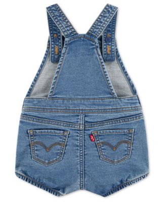 Baby Girls' Sleeveless Denim Shortalls