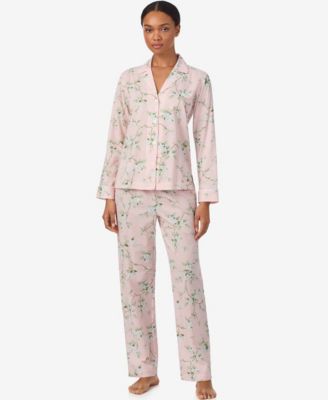 Long Sleeve Notch Collar Pajama Set