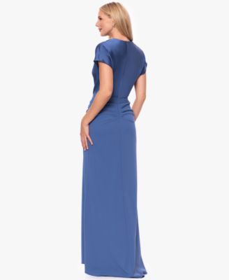 Petite Cowl Neck Long Ball Gown