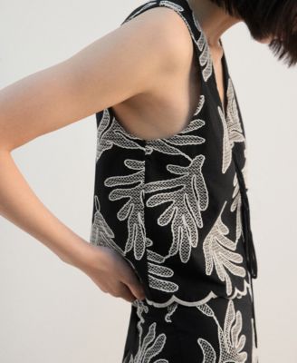 Women's Bows Embroidered Vest