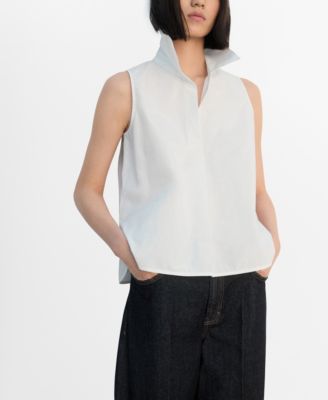 Women's Sleeveless Cotton Shirt