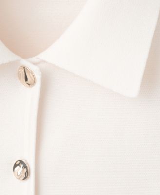 Women's Polo Collar Knitted Jacket