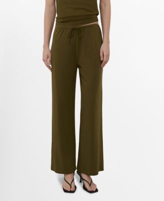 Women's Elastic Waist Straight-Fit Pants