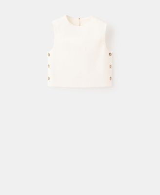 Women's Buttoned Crop Top