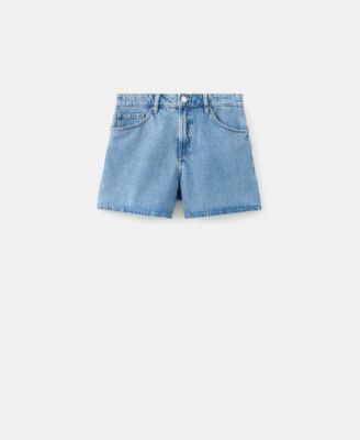 Women's High-Waisted Straight-Fit Denim Shorts